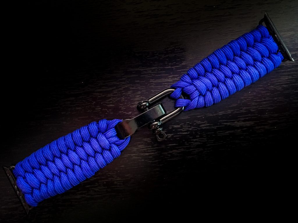 Apple Watch Paracord Band Trilobite Triple Weave, Stainless Steel